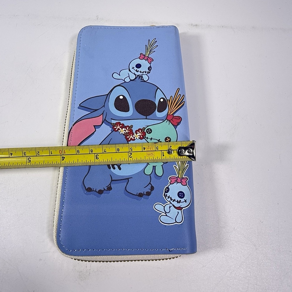 Disney Lilo & Stitch Blue Pink Zip Around‎ Wallet with Character Design - Picture 7 of 7